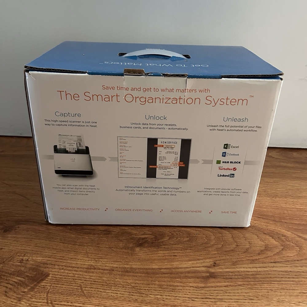 Neat NeatDesk Desktop Scanner & Digital Filing System  Black White Untested Read - Picture 3 of 14